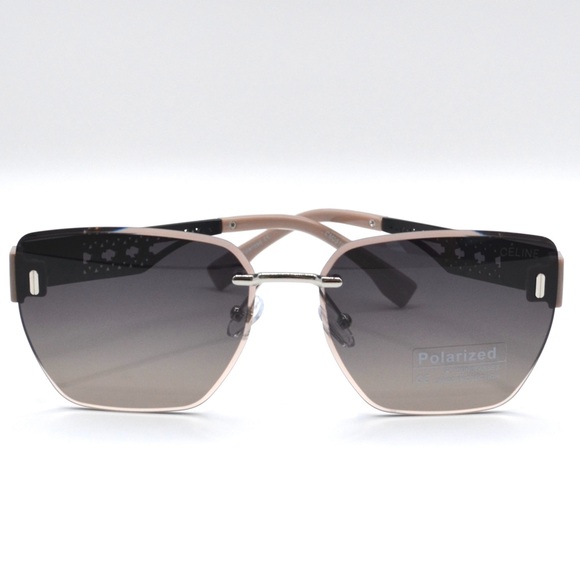 Celine Women Rimless Sunglasses | Tan/Silver/Black | New | No Box | No Tags - Picture 7 of 16